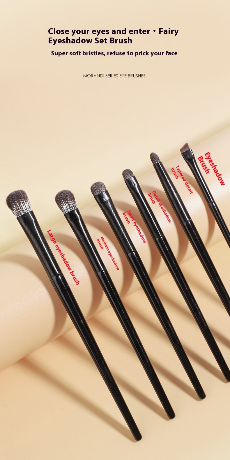 6-Piece Makeup Tools Set with Eye Shadow Brush and Storage Bag - Teleplus eye shadow brush makeup tools beginner set