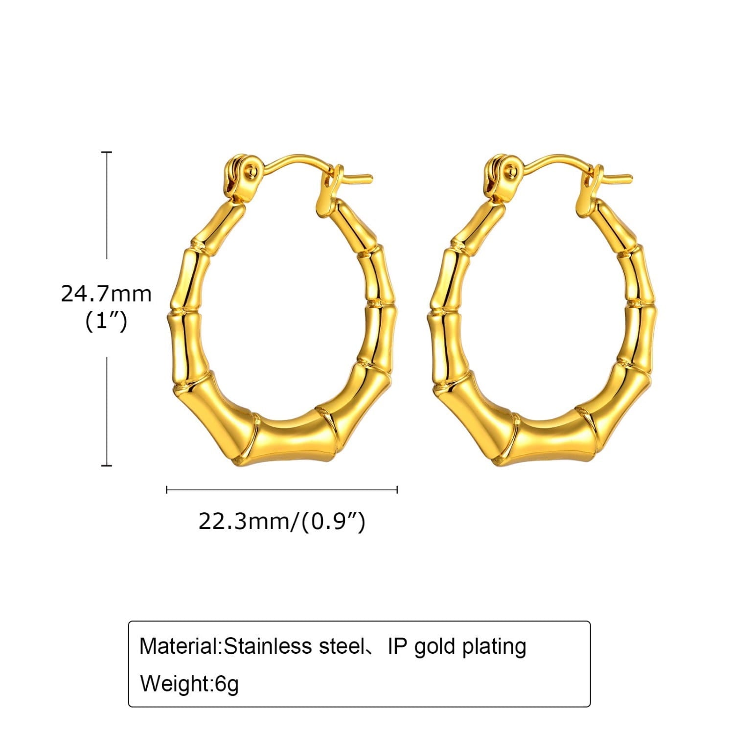 Fashion Personality All-match Special-interest Design Bamboo Earrings