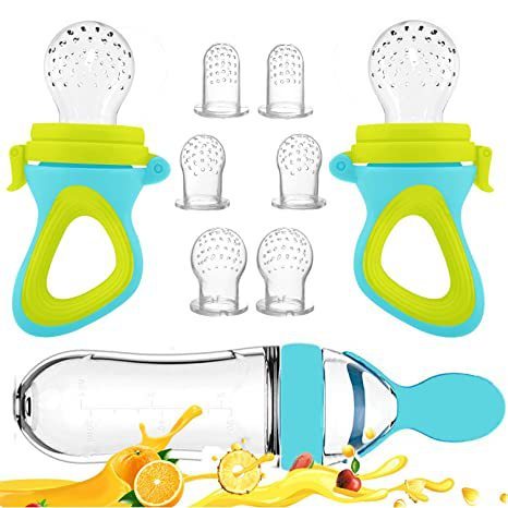 Geometric Confused Bottle Fruit And Vegetable Feeder Nipple 6 Suit - Geometric Confused Bottle Makes Healthy Snacks Fun