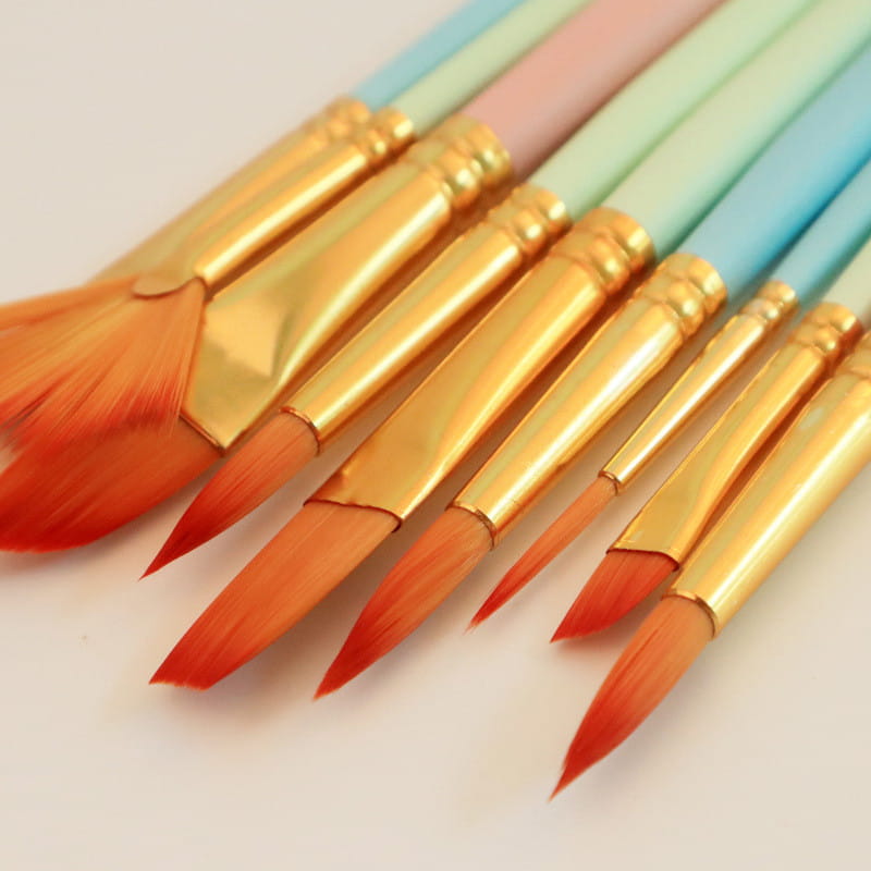 12 Gradient Color Nylon Brush Combination Set