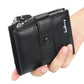 Men’s New Double Zipper Creative Short Wallet - Double Zipper Leather Wallet for Creative Gents