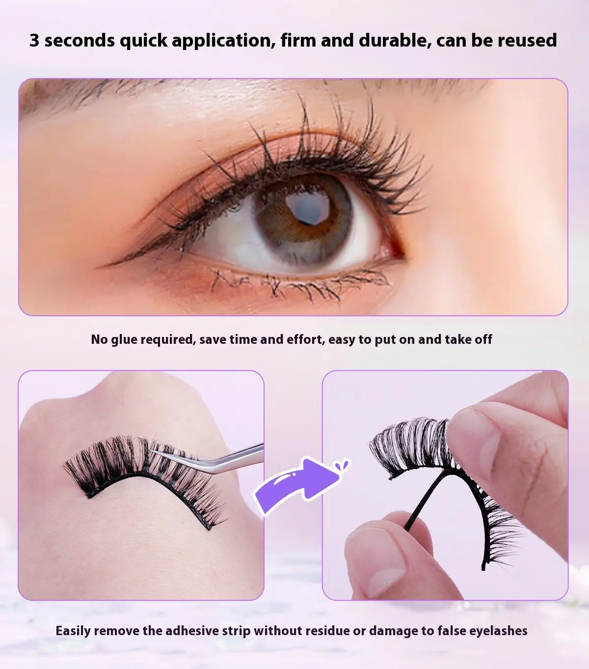 Benzi de genei de culoare jeleu de culoare mixtă 5,5 mm 6mm Kit de extensie individuală