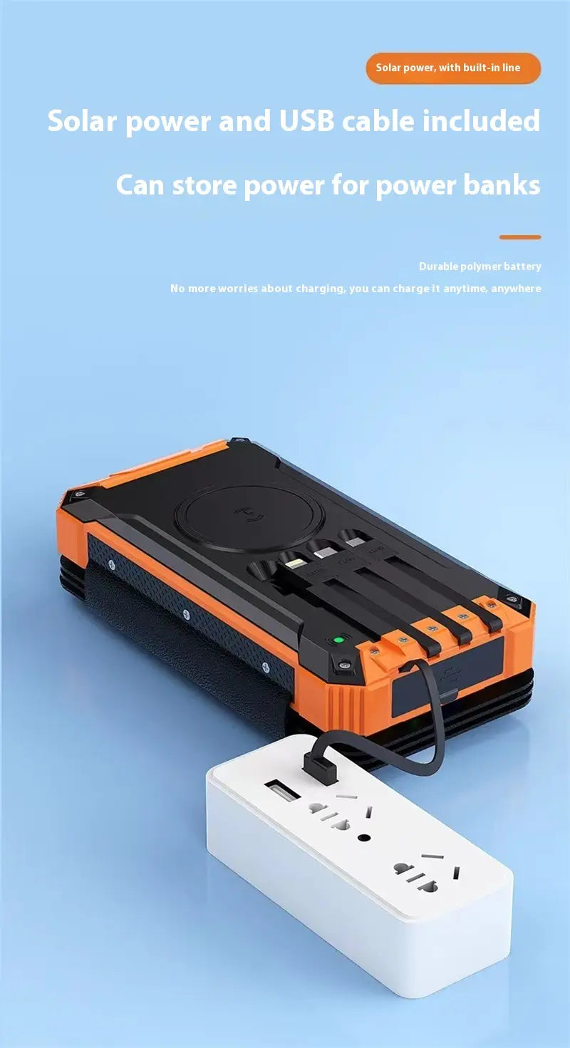 Banc Cumhachta Gréine 20000Mah Charger Iniompartha Pacáiste Battery USB Muirearú Fast