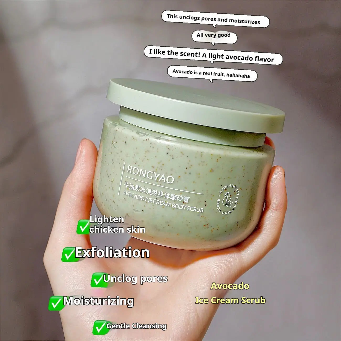 Ladies Skin Care Body Scrub with Natural Exfoliants 250g