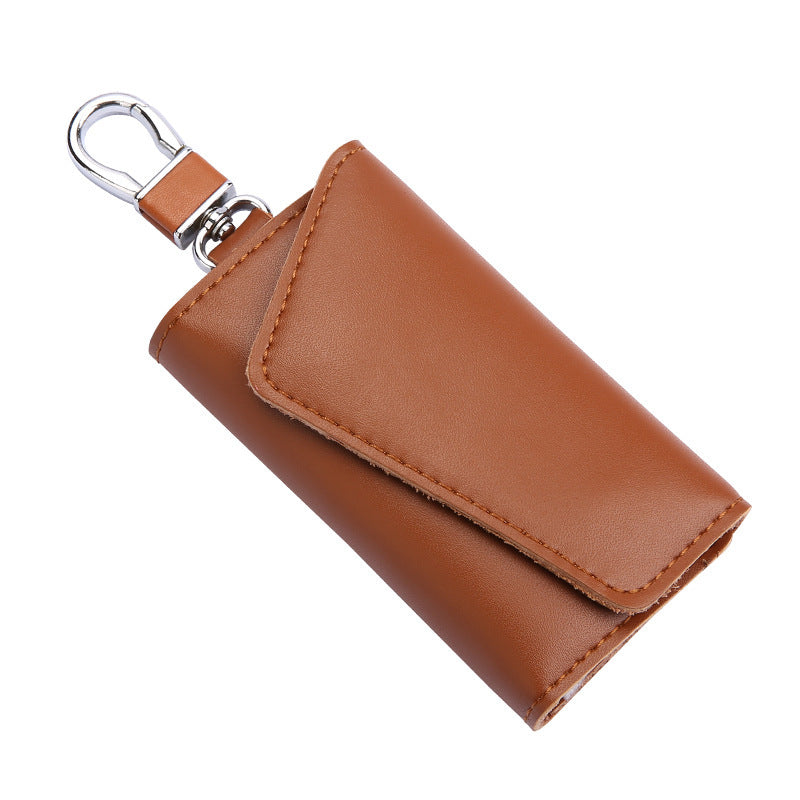 Large Capacity Real Leather Car Key Case - Large Capacity Leather Key Case for Lychee Lovers