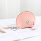 Women’s Hand Holding Fan Small And Simple Coin Key Case One-piece Zipper Waterproof Coin Purse - Chic Flower