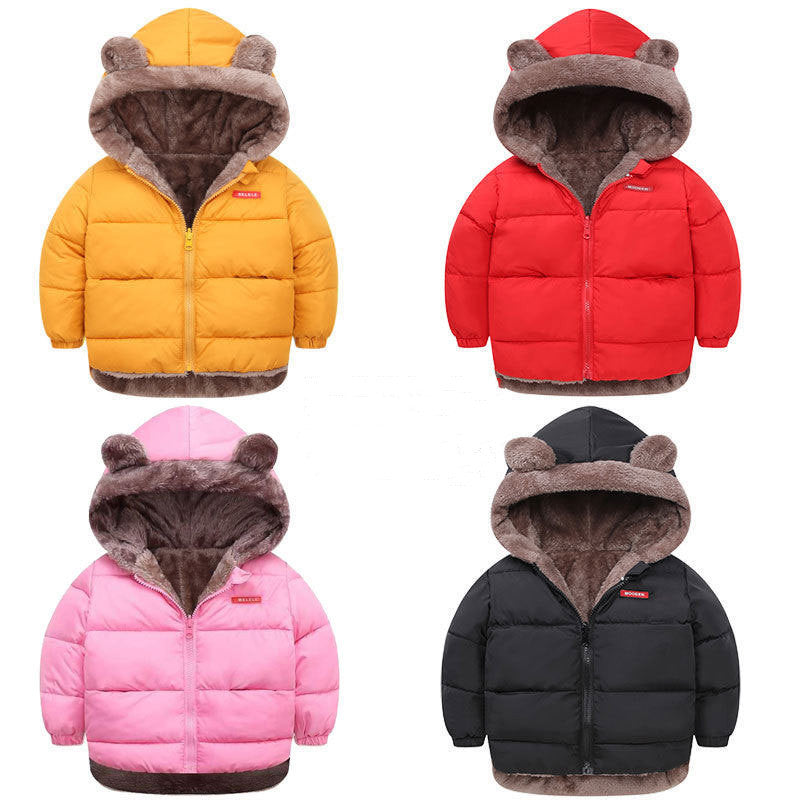 Boy’s Cotton-padded Winter Jacket Children’s Cotton-padded Jacket Double-sided Wear