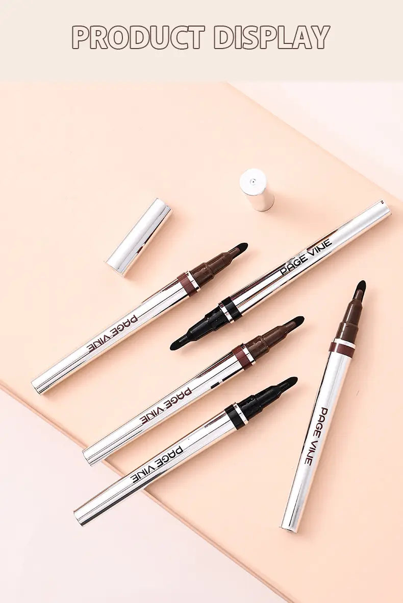 Vedenpitävä nestemäinen silmäkynä musta ruskea kestävä sammutuskestävä meikki