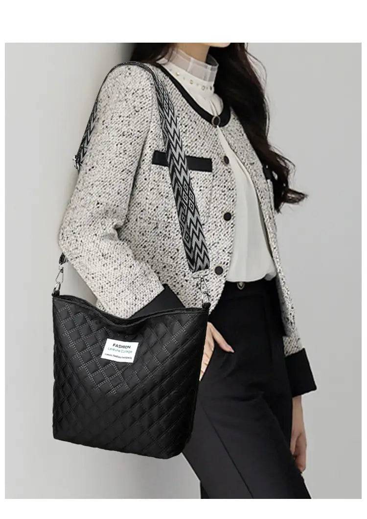 Oxford-Stoffkreuzbody-Umhängetasche mit Zipper mehrfarbiger Reiseboten