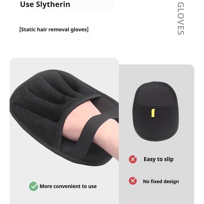 Musta kangas lemmikkieläinten hiuspuhdistin uudelleenkäytettävä nukanpoistoaine poistoa varten