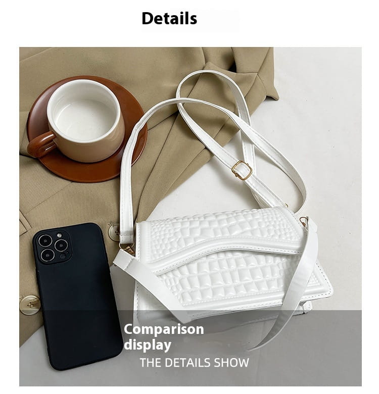 Krokodillimuster PU nahast käekott keskmine kõva õlakott telefonitaskuga