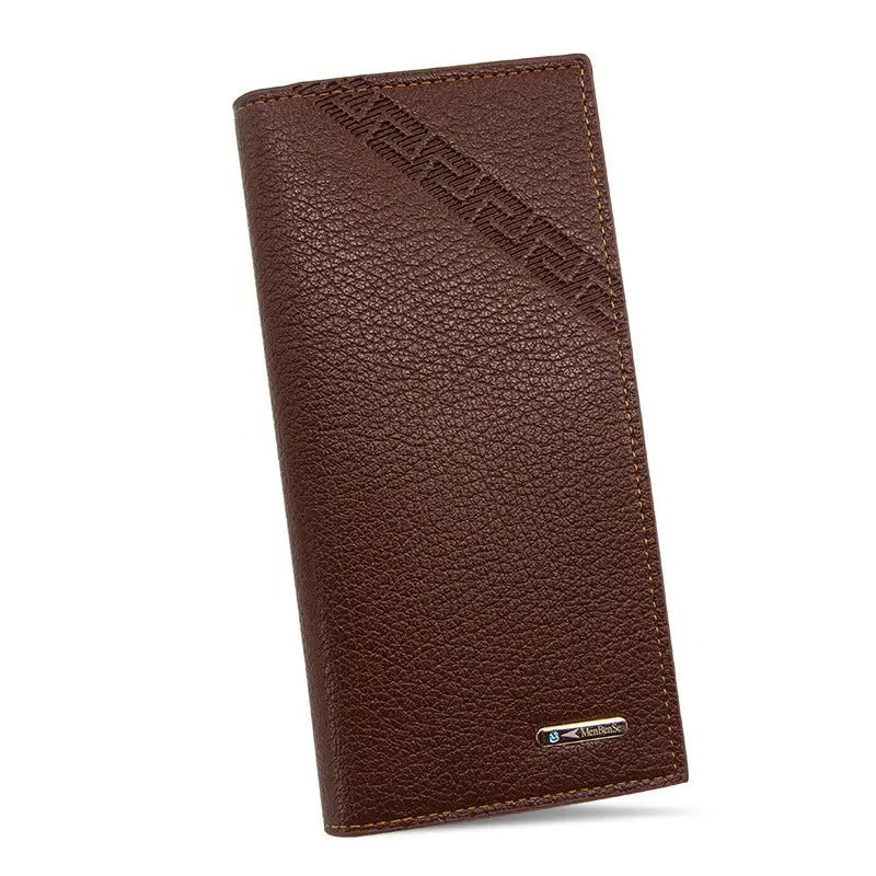 Men’s Leather Wallet with Magnetic Buckle and RFID Storage for the United States