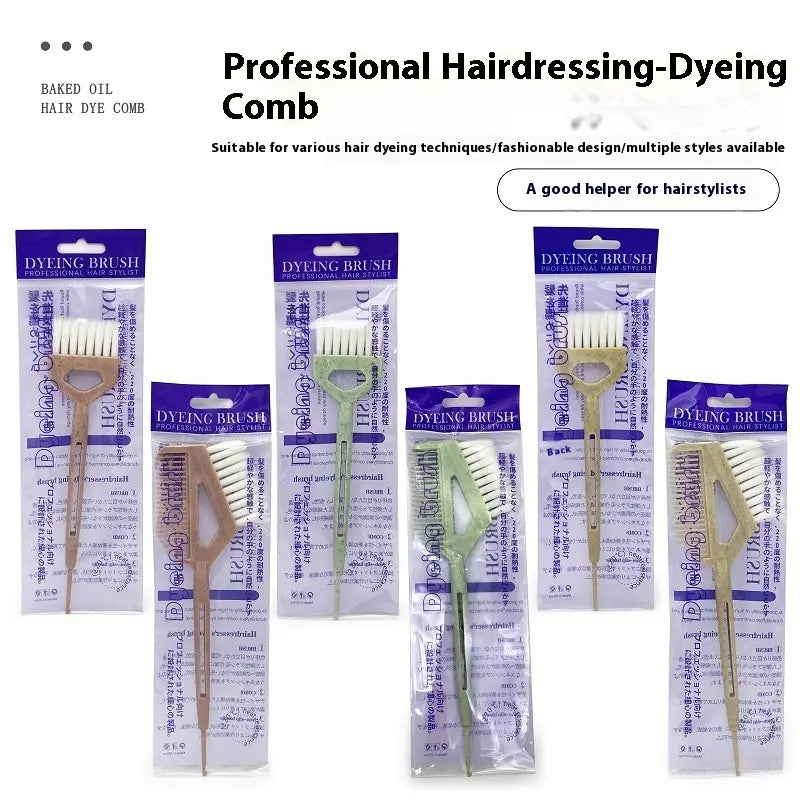 Hair Dye Straw Bowl Set with Brush for Salon Coloring