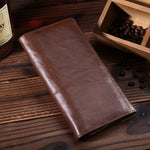 First Layer Leather Wallet Long Vintage Oil Wax - Vintage Leather Wallet for All Wallet Warriors