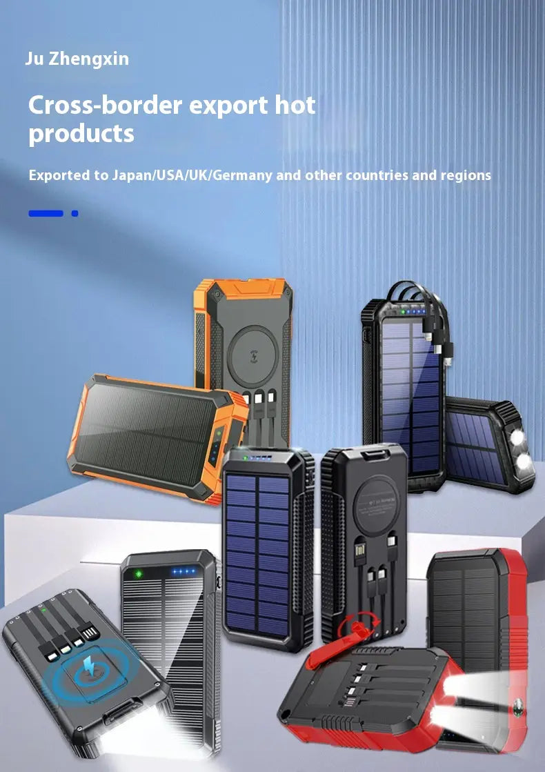 Banc Cumhachta Gréine 20000Mah Charger Iniompartha Pacáiste Battery USB Muirearú Fast