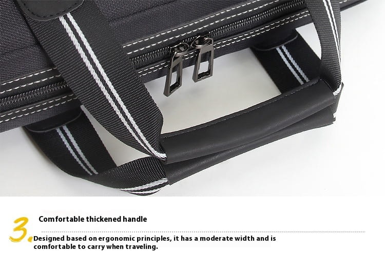 Black Oxford Cloth 16 Inch Waterproof Business Travel Men’s Handbag