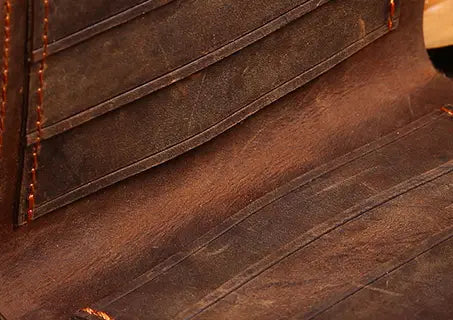 Vintage Crazy Horse Leather Wallet for Men Featuring Cowhide in the United States