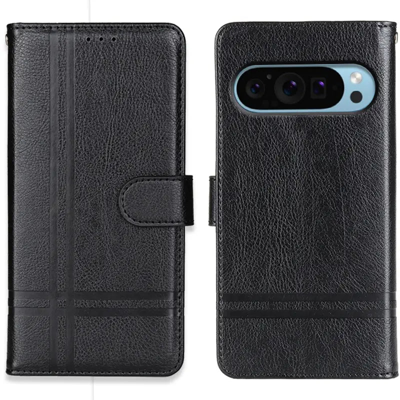 Embossed Flip Business Card Wallet Protective Cover