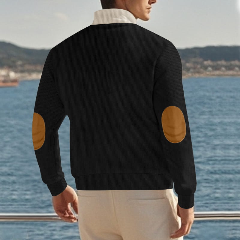 Mens Corduroy Léine Long Sleeve Long Cnaipe Ócáideach Suas Barr Polyester Plus Méid