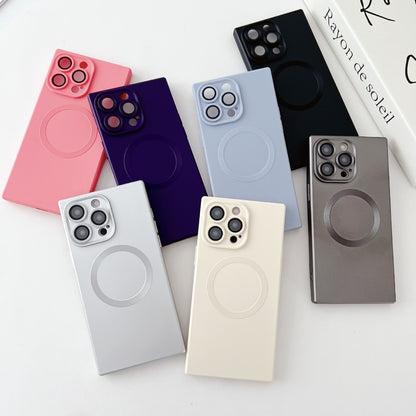 Solid Color Square Magnetic Phone Case - Stay Stylish with Our Magnetic Phone Case Magic