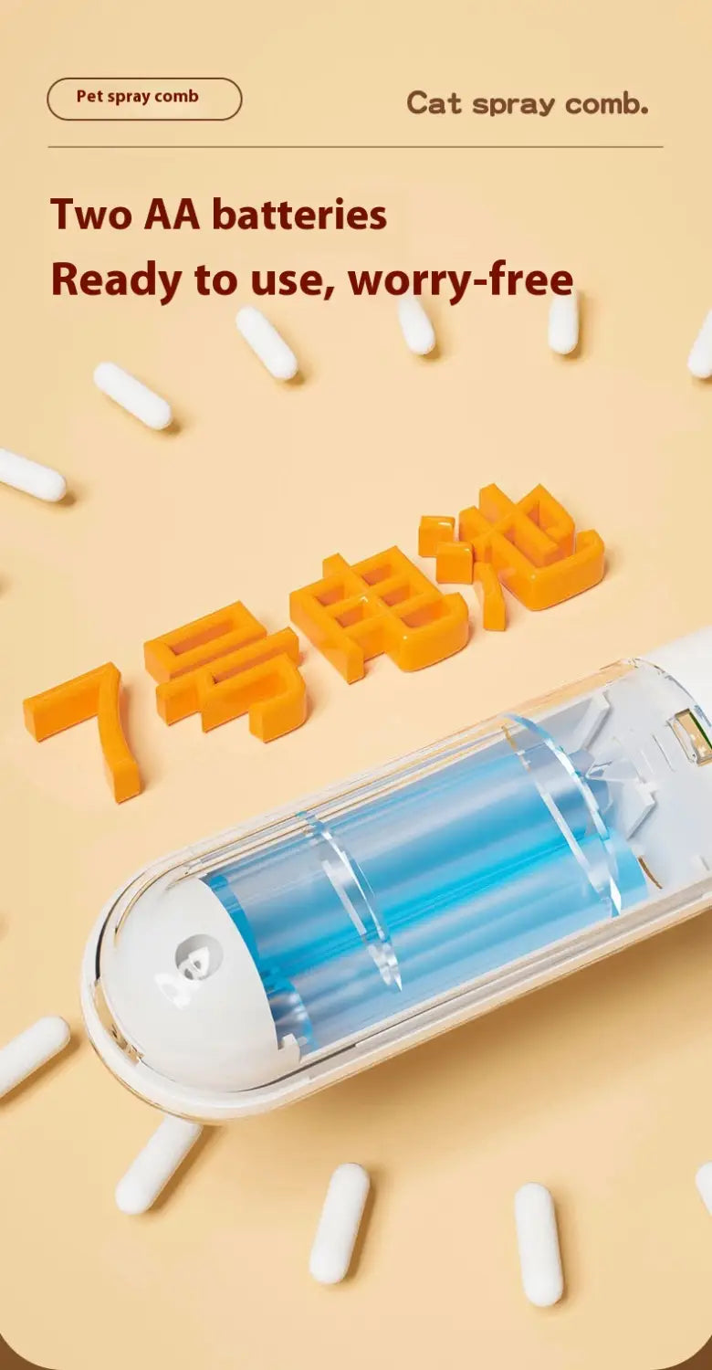 Roestvrijstalen spray -kam voor katten en honden Pet verzorging borstel