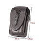 Leather Men’s Mobile Phone Pockets Vertical Multi-function - Small Black Mobile Phone Pocket with Style and Straps