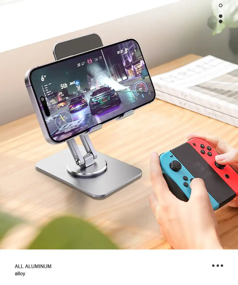 Aluminum Alloy Mobile Phone Desktop Bracket with Rotation Telescopic Adjustment