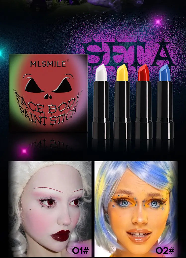 Halloween Lipstick Set for Easy White Red and Black Looks