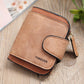 Simple Short Solid Color Three Fold Magnetic Buckle Wallet Multi Card Large Capacity Women’s Purse - Solid Color