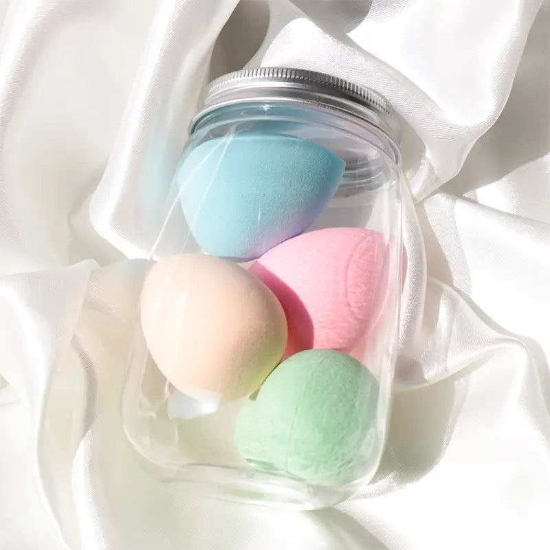 Canned Powder Puff Beauty Egg Box Makeup Sponge Set