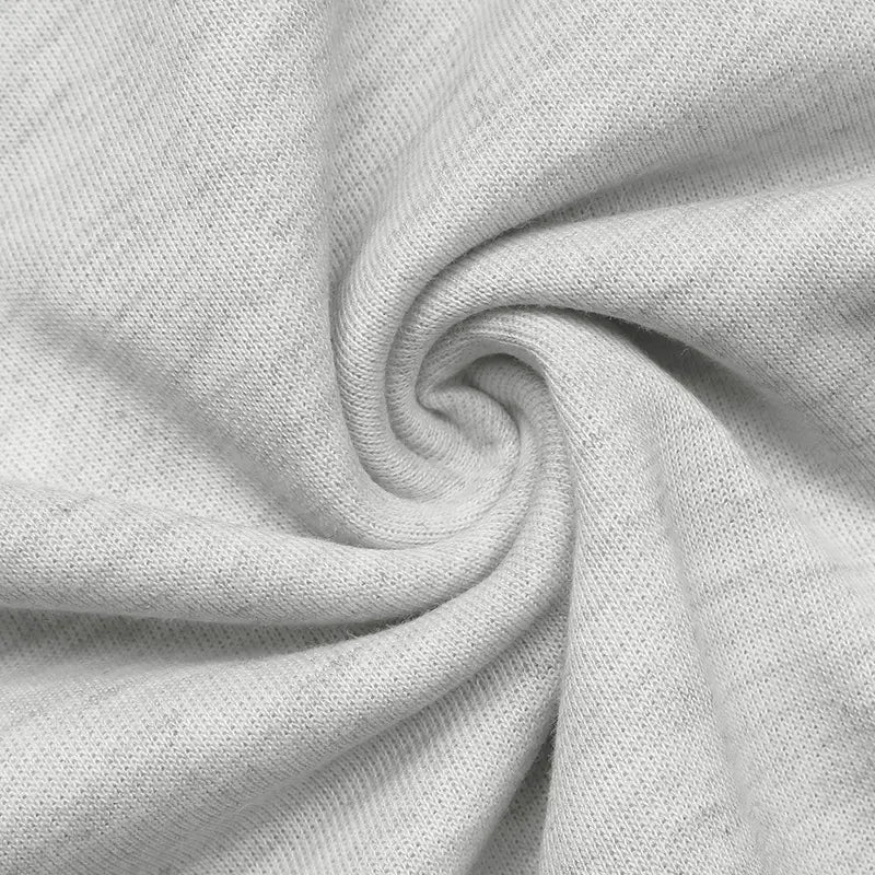 Suéter de jersey de mujer gris claro, manga larga, tallas asiáticas de poliéster de poliéster