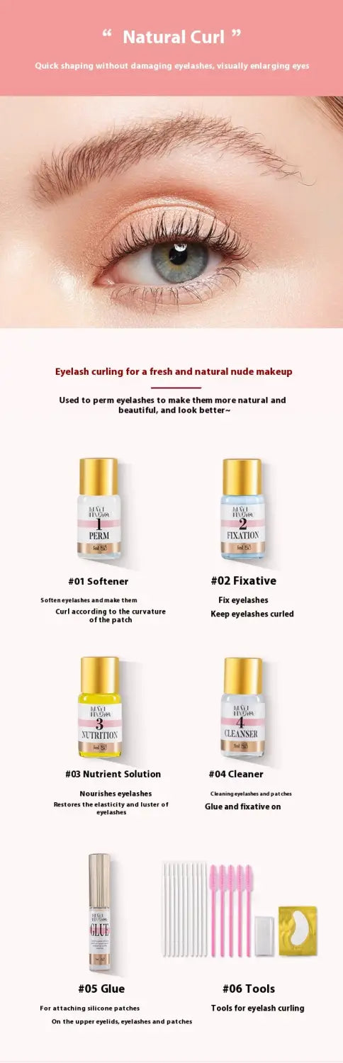 Eyebrow Dye and Eyelash Perm Kit for Natural Beauty Enhancement