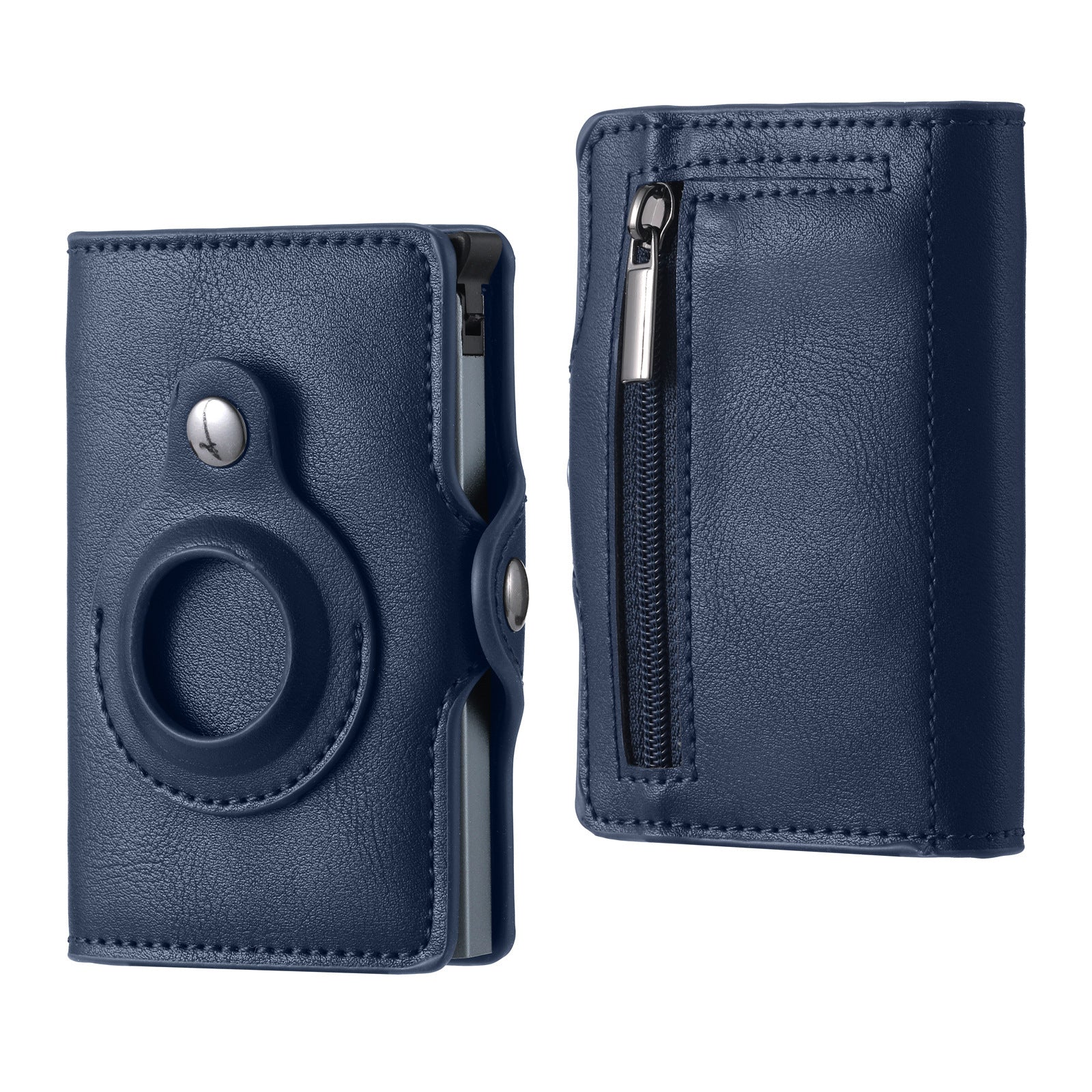 Men’s Wallet Tracker Card Clamp Metal Card Holder - Crazy Horse Wallet Tracker for Forgetful Gents