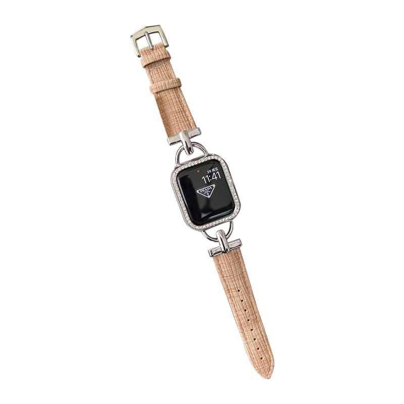 Bamboo Grain D-shape Buckle Leather Strap Tree Wood Grain Fashion Wrist