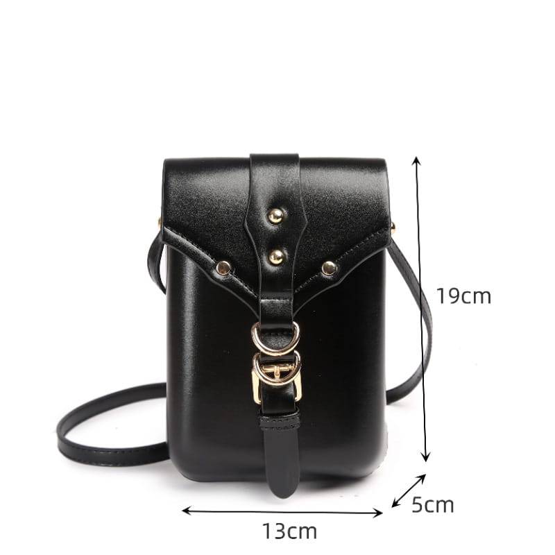 Sac fourre-tout en cuir Pu Pu avec poche de téléphone à main carré dur moyen dur