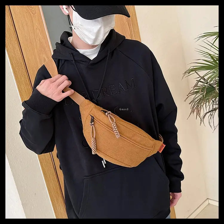 Casual Crossbody Shoulder Bag with Preppy Style and Polyester Lining