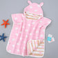 Children’s Bath Towel Cape With Cap Pure Cotton Gauze