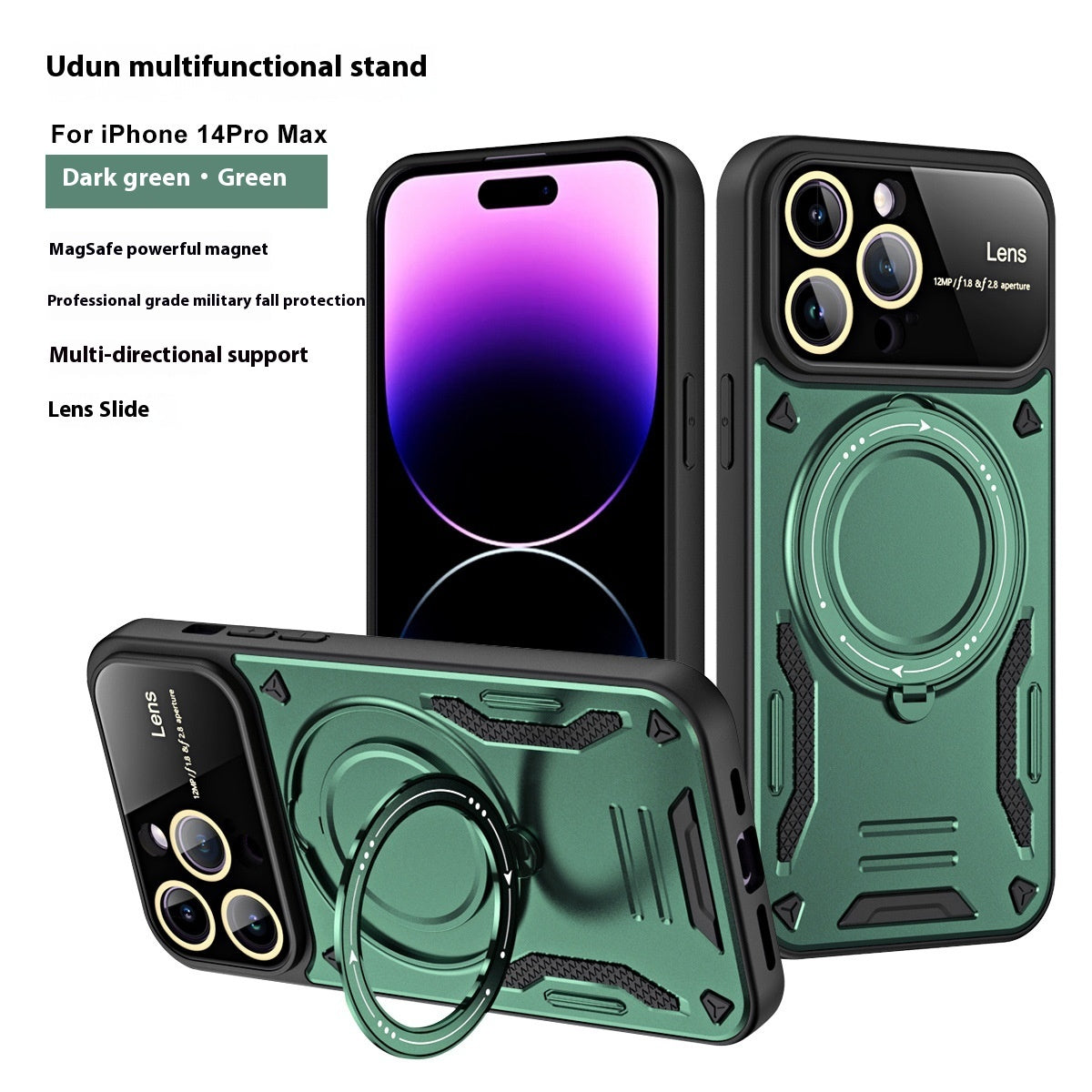 Multifunctional Large Window Magnetic Bracket Phone Case