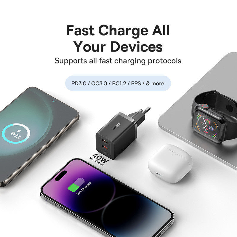 Dual-port Fast Charging Mobile Phone Charger - Charge Like a Pro with Dual-port Lightning Speed