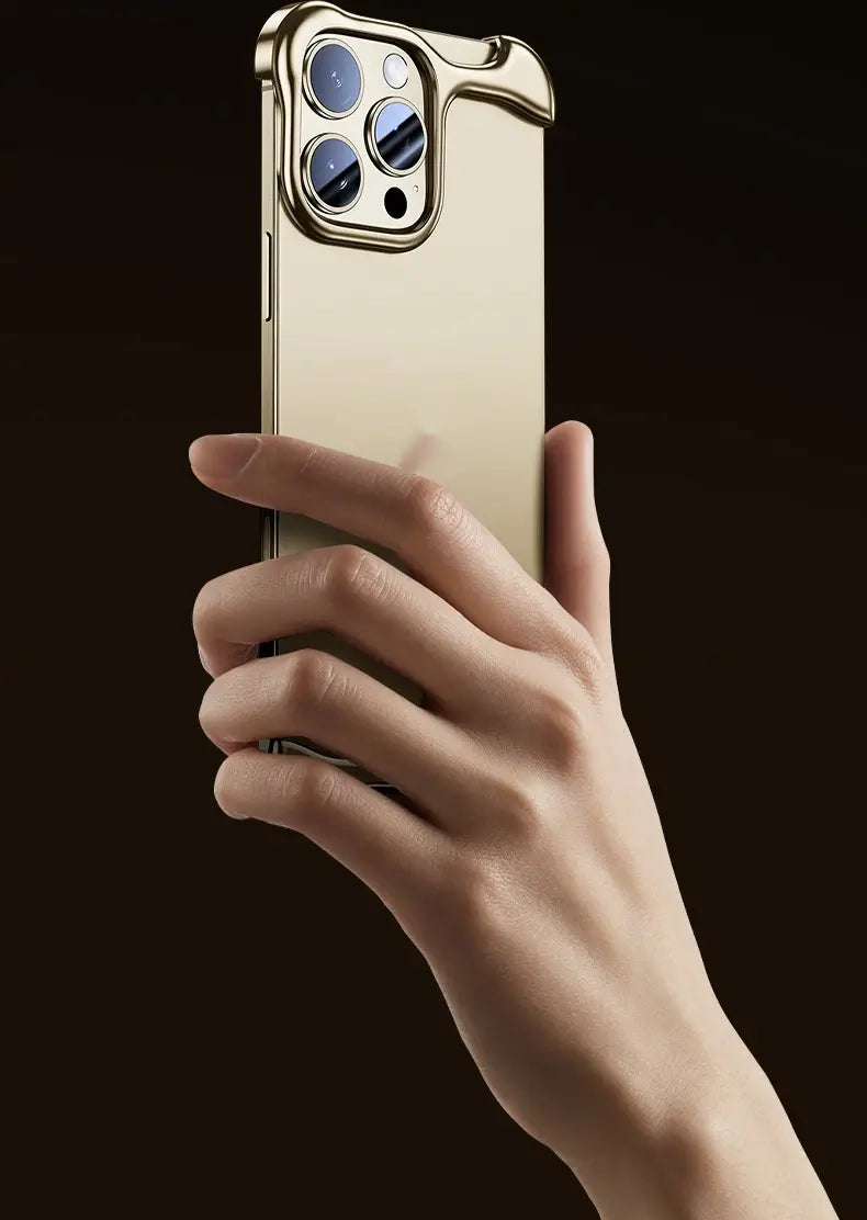 Two-in-One Metal Shell for iPhone with Corner Pad Phone Seamless