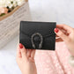 Women’s Short Splicing Leather Wallet - Chic Women’s Wallet for Your Cash and Secrets