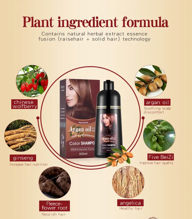 Natural Hair Dye in Chestnut Brown and Various Vibrant Colors 500ml