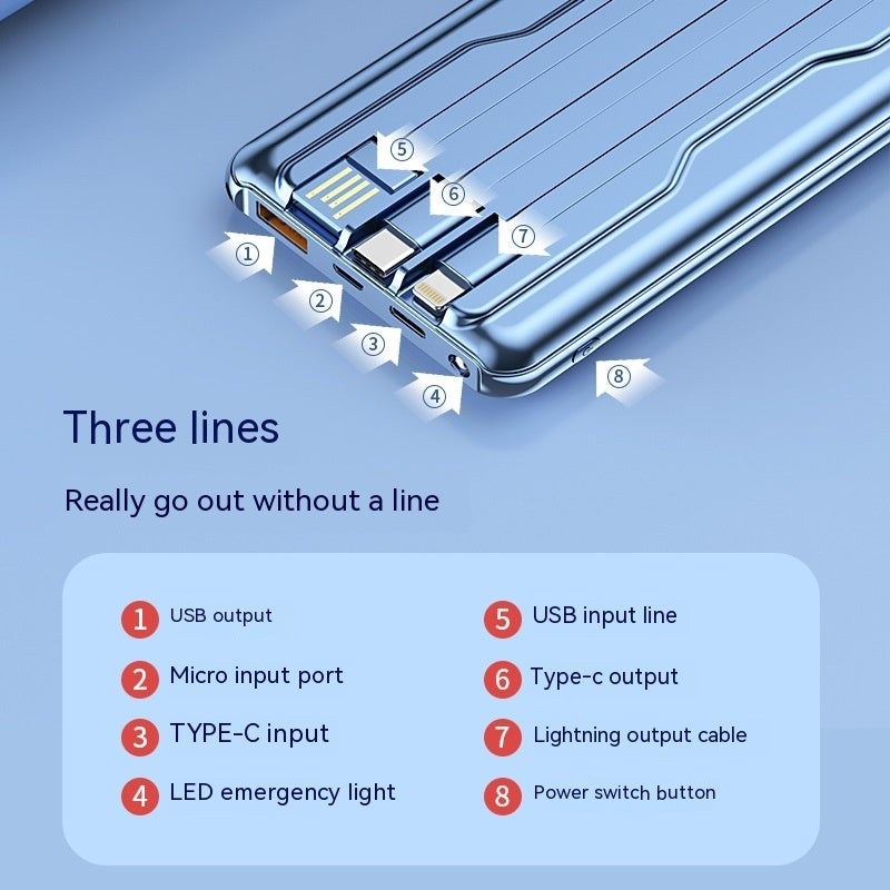 66W Super Fast Charge Power Bank With Cable 20000 MA - 66W Super Fast Charge Power Bank With Cable 20000mAh