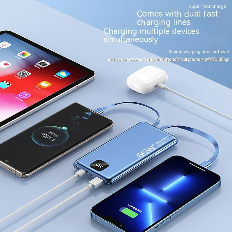 66W Super Fast Charge Power Bank With Cable 20000 MA - 66W Super Fast Charge Power Bank With Cable 20000mAh