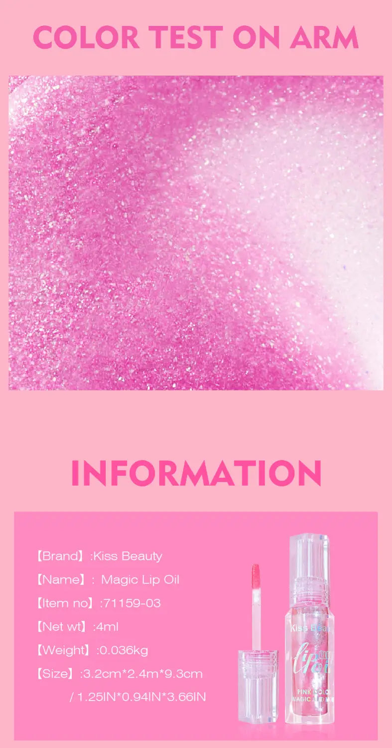 Color Changing Lip Gloss with Temperature-Responsive Moisturizing and Repair