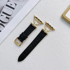 D-shaped Steel Leather Personalized Watch Strap