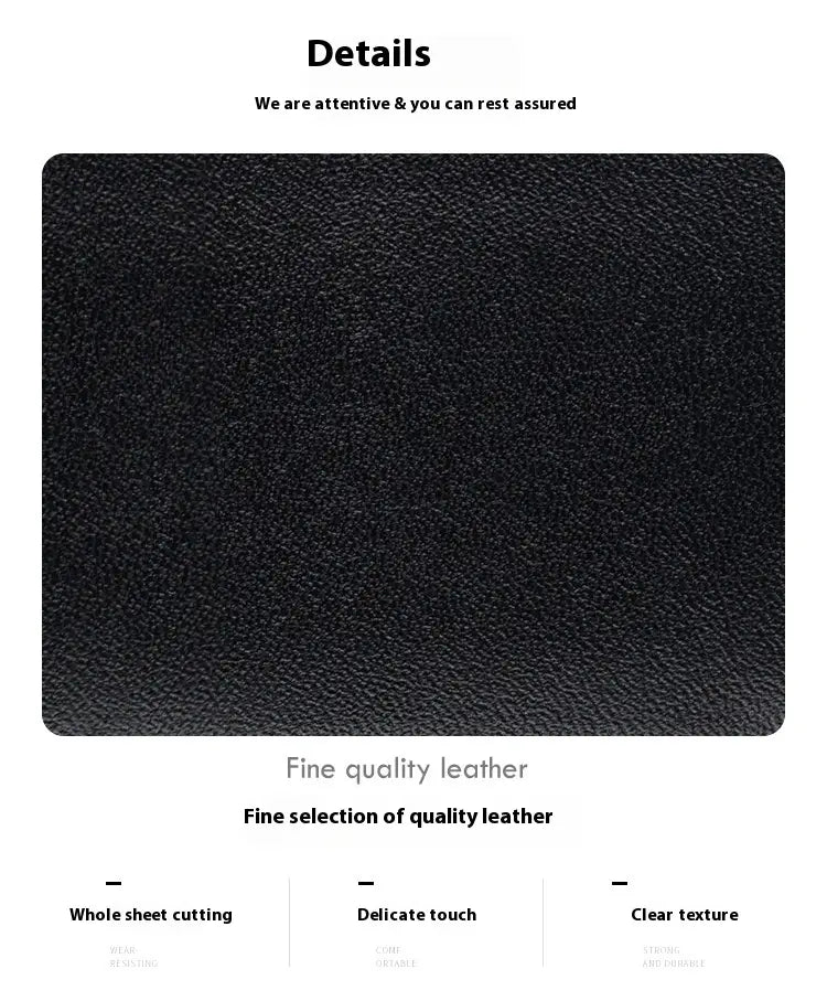 Genuine Leather Wallet for Men in Black Anti-Theft Card Holder Made United States