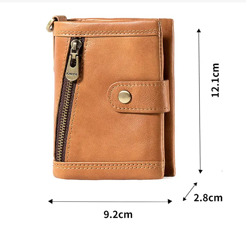 Ultra-światło oryginalne skórzane portfel z karty kradzieży w wielu kolorach