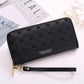 Long Crown Embroidery Thread Single Zip Clutch Wallet Women - Embroidery Thread Wallet Taking Fashion to New Heights