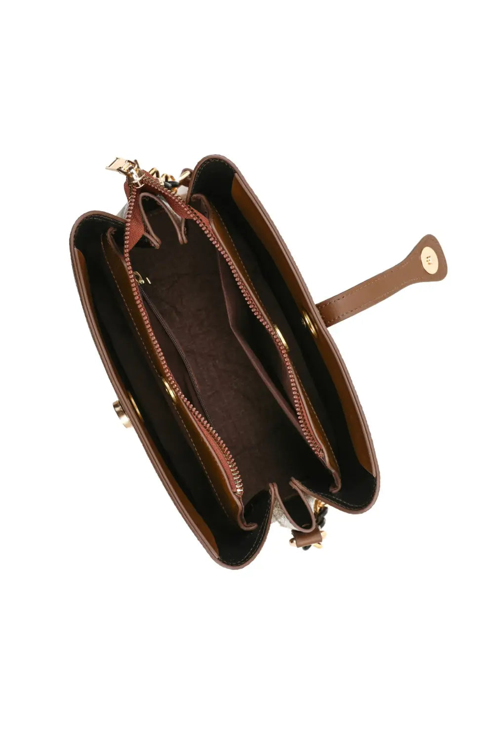 Retro Shoulder Messenger Bag Large Capacity PU Suitcase with Irregular Stitching